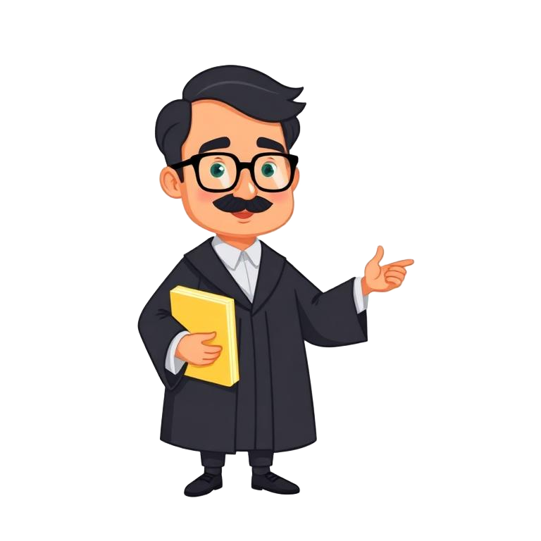 Illustration of a property professional holding files